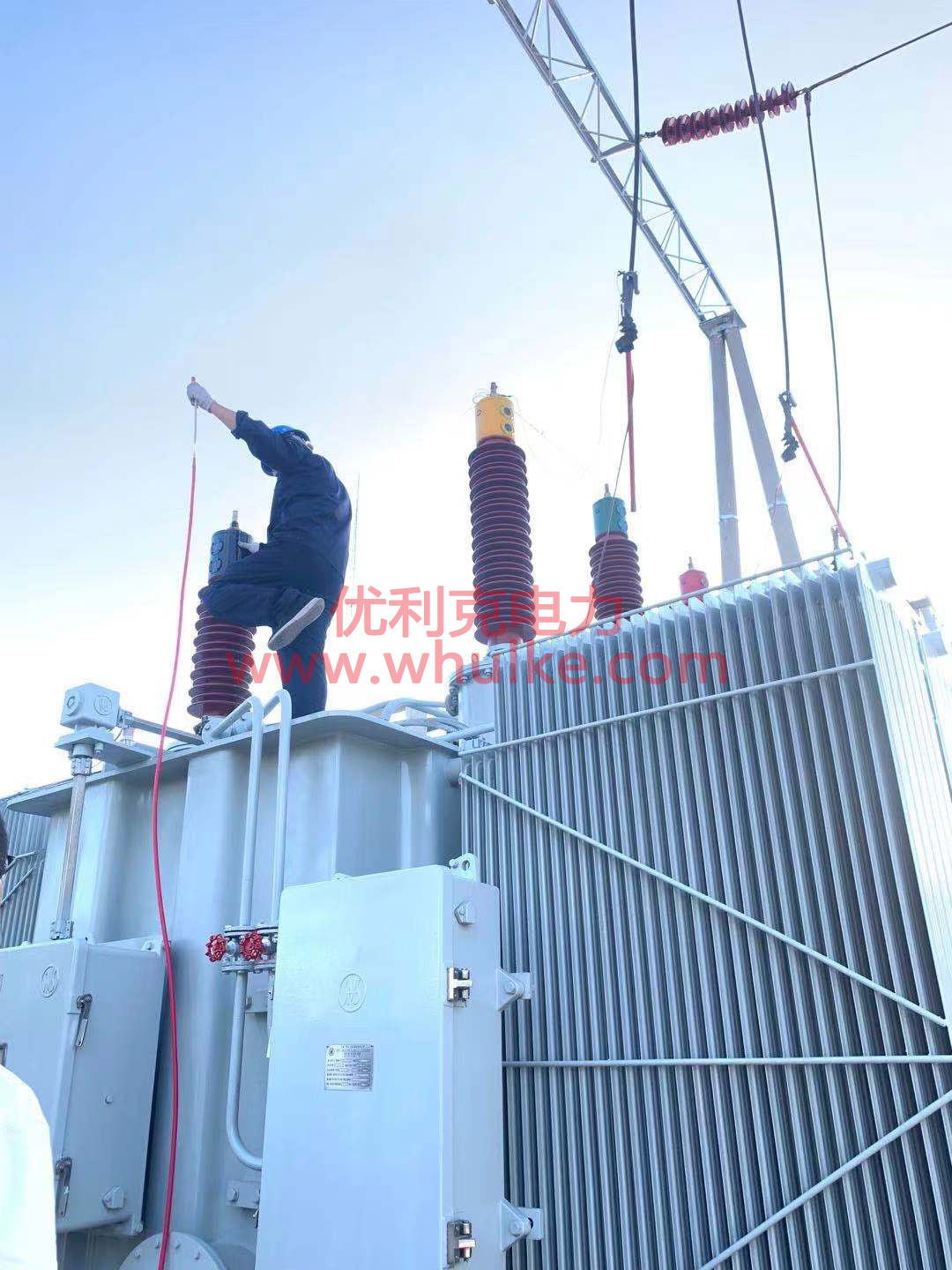 110KV主變耐壓試驗現(xiàn)場